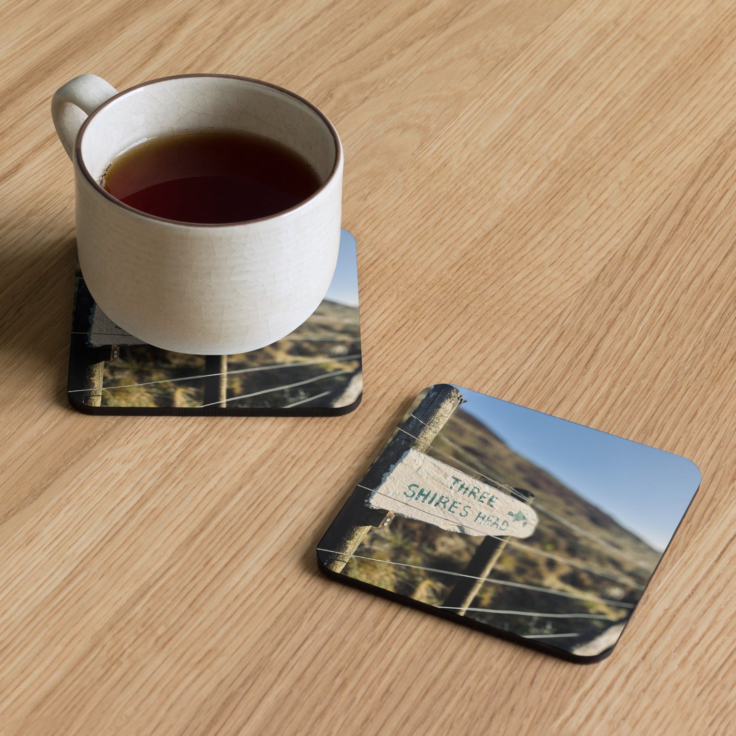 Three Shires Head Cork-back coaster